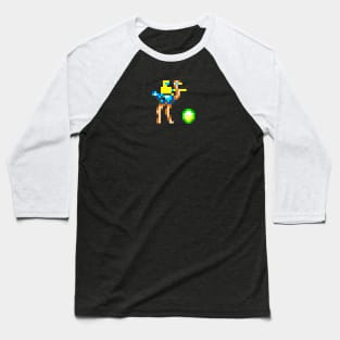 Joust - Mounted Hero and Egg Baseball T-Shirt